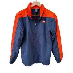 Pro Edge Auburn Tigers Windbreaker Jacket Size 12/14 Navy Orange NCAA VinTage